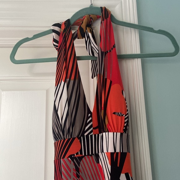 Maxi halter dress beautiful fabric. Knit - Picture 2 of 2